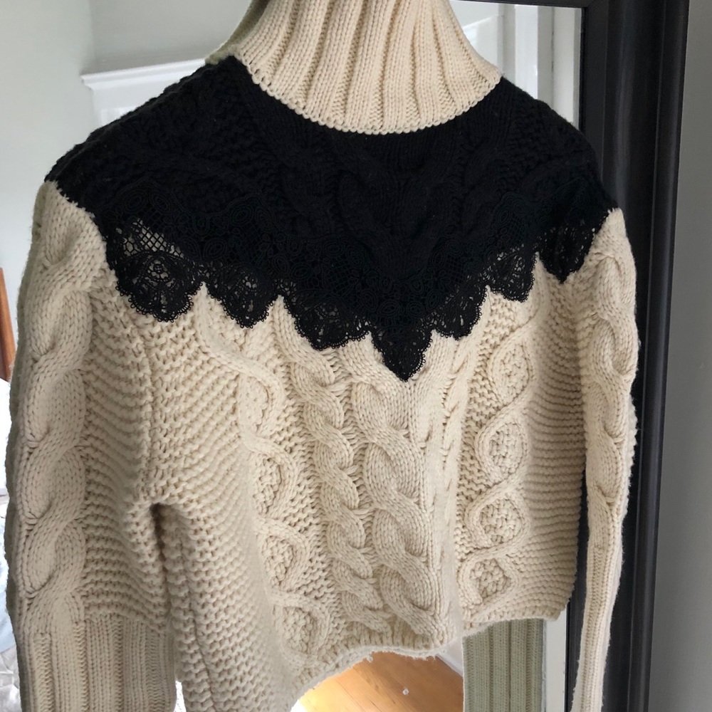 Zara cropped knit sweater